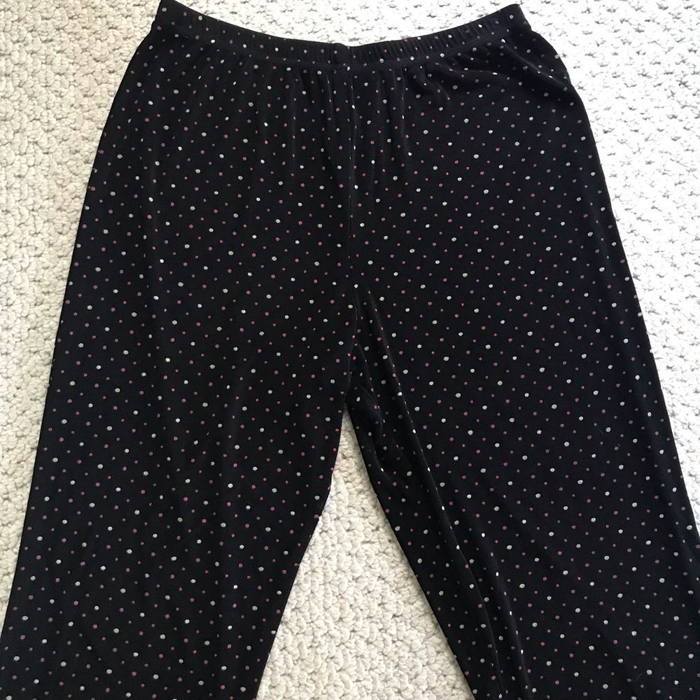 VTG Coldwater Creek Casual Polka Dot Stretch Capris
